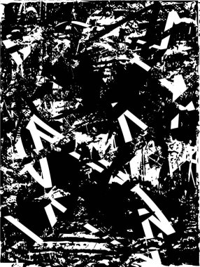 Çizik ve çiziklerle dolu siyah beyaz bir arka plan. Soyut vektör illüstrasyonu.