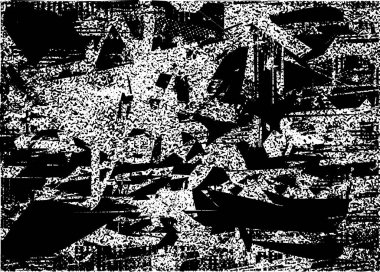 Çizik ve çiziklerle dolu siyah beyaz bir arka plan. Soyut vektör illüstrasyonu.