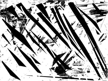 Çizik ve çiziklerle dolu siyah beyaz bir arka plan. Soyut vektör illüstrasyonu.