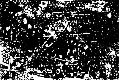 Çizik ve çiziklerle dolu siyah beyaz bir arka plan. Soyut vektör illüstrasyonu.