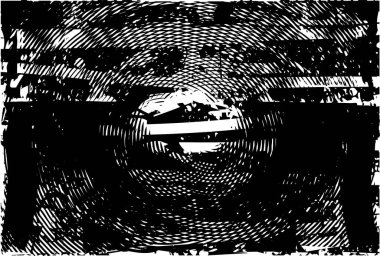 Çizik ve çiziklerle dolu siyah beyaz bir arka plan. Soyut vektör illüstrasyonu.