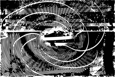 Çizik ve çiziklerle dolu siyah beyaz bir arka plan. Soyut vektör illüstrasyonu.