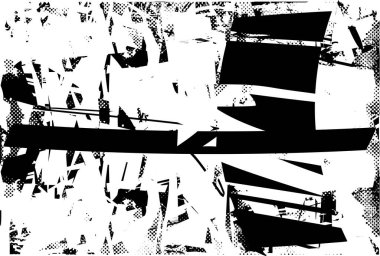 Çizik ve çiziklerle dolu siyah beyaz bir arka plan. Soyut vektör illüstrasyonu.