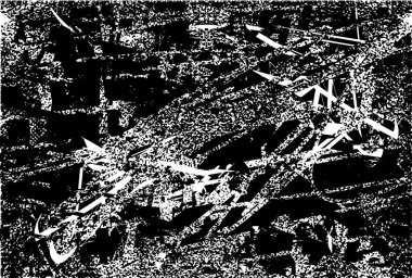 Çizik ve çiziklerle dolu siyah beyaz bir arka plan. Soyut vektör illüstrasyonu.