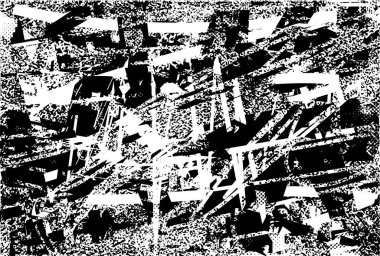 Çizik ve çiziklerle dolu siyah beyaz bir arka plan. Soyut vektör illüstrasyonu.