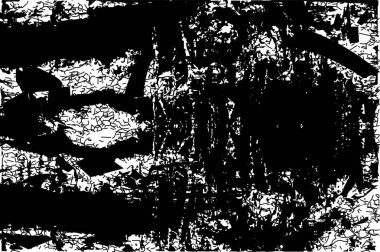 Çizik ve çiziklerle dolu siyah beyaz bir arka plan. Soyut vektör illüstrasyonu.