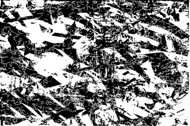 Çizik ve çiziklerle dolu siyah beyaz bir arka plan. Soyut vektör illüstrasyonu.