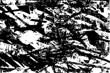 Çizik ve çiziklerle dolu siyah beyaz bir arka plan. Soyut vektör illüstrasyonu.