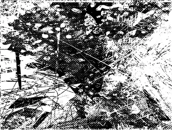 Çizik ve çiziklerle dolu siyah beyaz bir arka plan. Soyut vektör illüstrasyonu.