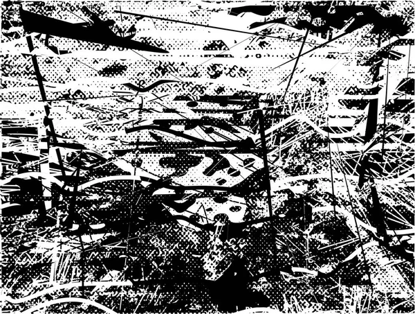 Çizik ve çiziklerle dolu siyah beyaz bir arka plan. Soyut vektör illüstrasyonu.