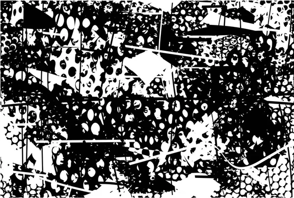 Çizik ve çiziklerle dolu siyah beyaz bir arka plan. Soyut vektör illüstrasyonu.