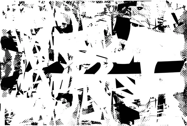 Çizik ve çiziklerle dolu siyah beyaz bir arka plan. Soyut vektör illüstrasyonu.