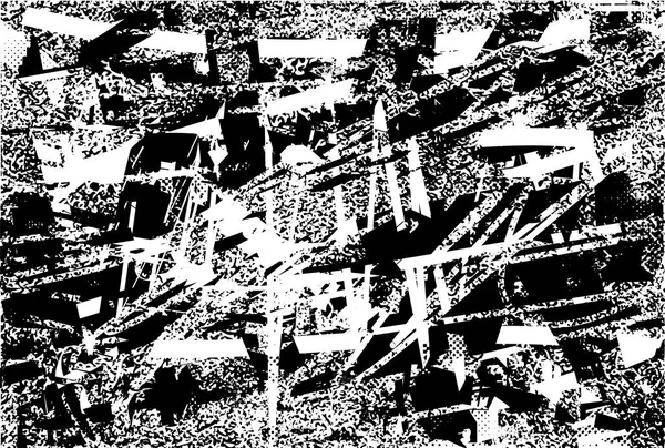 Çizik ve çiziklerle dolu siyah beyaz bir arka plan. Soyut vektör illüstrasyonu.