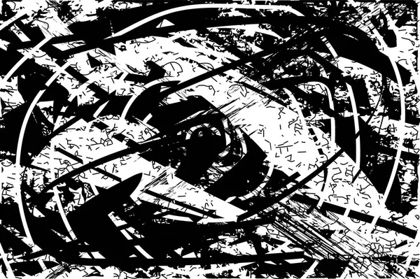 Çizik ve çiziklerle dolu siyah beyaz bir arka plan. Soyut vektör illüstrasyonu.