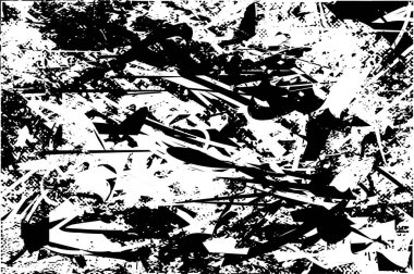 Çizik ve çiziklerle dolu siyah beyaz bir arka plan. Soyut vektör illüstrasyonu.