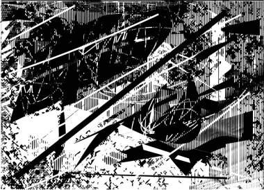 Çizik ve çiziklerle dolu siyah beyaz bir arka plan. Soyut vektör illüstrasyonu.