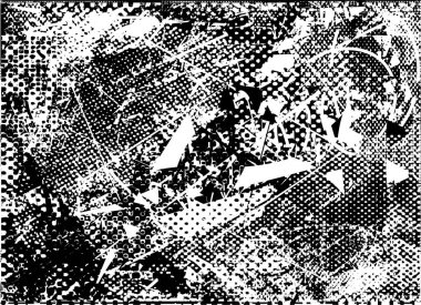 Çizik ve çiziklerle dolu siyah beyaz bir arka plan. Soyut vektör illüstrasyonu.