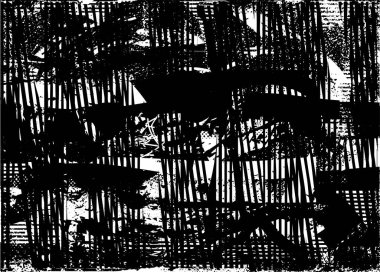 Çizik ve çiziklerle dolu siyah beyaz bir arka plan. Soyut vektör illüstrasyonu.