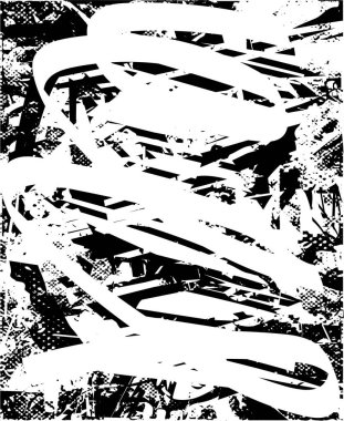 Çizik ve çiziklerle dolu siyah beyaz bir arka plan. Soyut vektör illüstrasyonu.