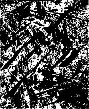 Çizik ve çiziklerle dolu siyah beyaz bir arka plan. Soyut vektör illüstrasyonu.