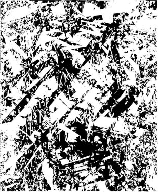 Çizik ve çiziklerle dolu siyah beyaz bir arka plan. Soyut vektör illüstrasyonu.