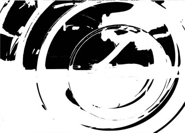 Çizik ve çiziklerle dolu siyah beyaz bir arka plan. Soyut vektör illüstrasyonu.