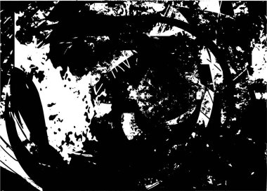 Çizik ve çiziklerle dolu siyah beyaz bir arka plan. Soyut vektör illüstrasyonu.