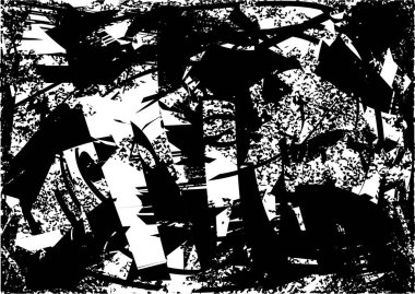 Çizik ve çiziklerle dolu siyah beyaz bir arka plan. Soyut vektör illüstrasyonu.