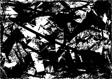 Çizik ve çiziklerle dolu siyah beyaz bir arka plan. Soyut vektör illüstrasyonu.