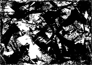 Çizik ve çiziklerle dolu siyah beyaz bir arka plan. Soyut vektör illüstrasyonu.