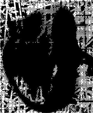 Çizik ve çiziklerle dolu siyah beyaz bir arka plan. Soyut vektör illüstrasyonu.