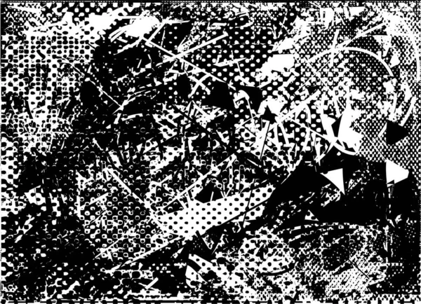 Çizik ve çiziklerle dolu siyah beyaz bir arka plan. Soyut vektör illüstrasyonu.