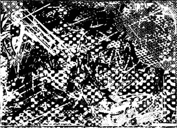 Çizik ve çiziklerle dolu siyah beyaz bir arka plan. Soyut vektör illüstrasyonu.