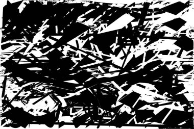 Çizik ve çiziklerle dolu siyah beyaz bir arka plan. Soyut vektör illüstrasyonu.