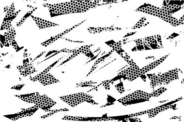 Çizik ve çiziklerle dolu siyah beyaz bir arka plan. Soyut vektör illüstrasyonu.