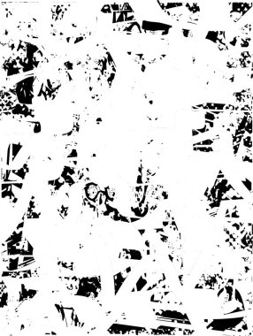 Çizik ve çiziklerle dolu siyah beyaz bir arka plan. Soyut vektör illüstrasyonu.