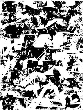 Çizik ve çiziklerle dolu siyah beyaz bir arka plan. Soyut vektör illüstrasyonu.