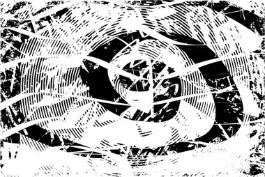 Çizik ve çiziklerle dolu siyah beyaz bir arka plan. Soyut vektör illüstrasyonu.