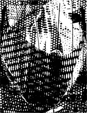 Çizik ve çiziklerle dolu siyah beyaz bir arka plan. Soyut vektör illüstrasyonu.