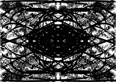 Çizik ve çiziklerle dolu siyah beyaz bir arka plan. Soyut vektör illüstrasyonu.