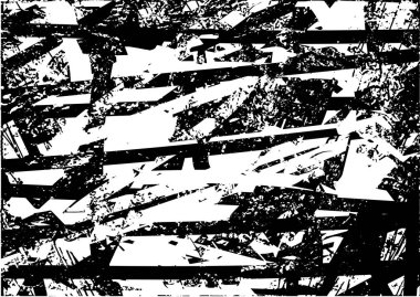 Çizik ve çiziklerle dolu siyah beyaz bir arka plan. Soyut vektör illüstrasyonu.