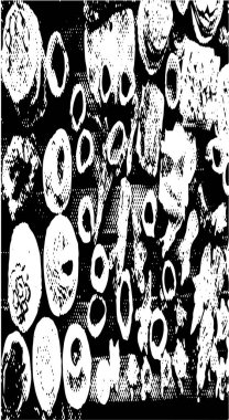 Çizik ve çiziklerle dolu siyah beyaz bir arka plan. Soyut vektör illüstrasyonu.