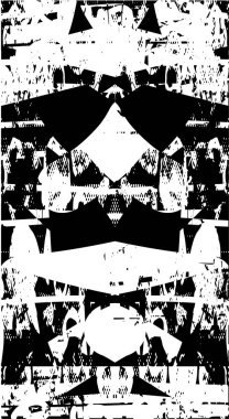 Çizik ve çiziklerle dolu siyah beyaz bir arka plan. Soyut vektör illüstrasyonu.