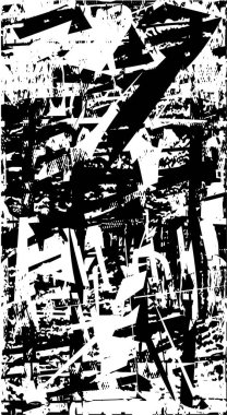 Çizik ve çiziklerle dolu siyah beyaz bir arka plan. Soyut vektör illüstrasyonu.