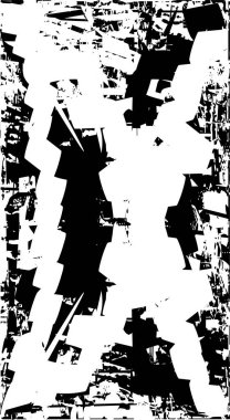 Çizik ve çiziklerle dolu siyah beyaz bir arka plan. Soyut vektör illüstrasyonu.