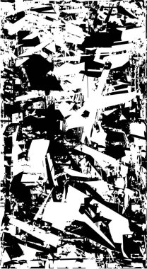 Çizik ve çiziklerle dolu siyah beyaz bir arka plan. Soyut vektör illüstrasyonu.