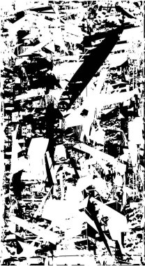 Çizik ve çiziklerle dolu siyah beyaz bir arka plan. Soyut vektör illüstrasyonu.