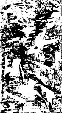 Çizik ve çiziklerle dolu siyah beyaz bir arka plan. Soyut vektör illüstrasyonu.