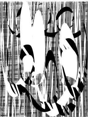 Çizik ve çiziklerle dolu siyah beyaz bir arka plan. Soyut vektör illüstrasyonu.