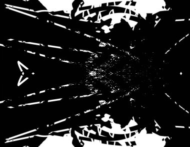 Çizik ve çiziklerle dolu siyah beyaz bir arka plan. Soyut vektör illüstrasyonu.